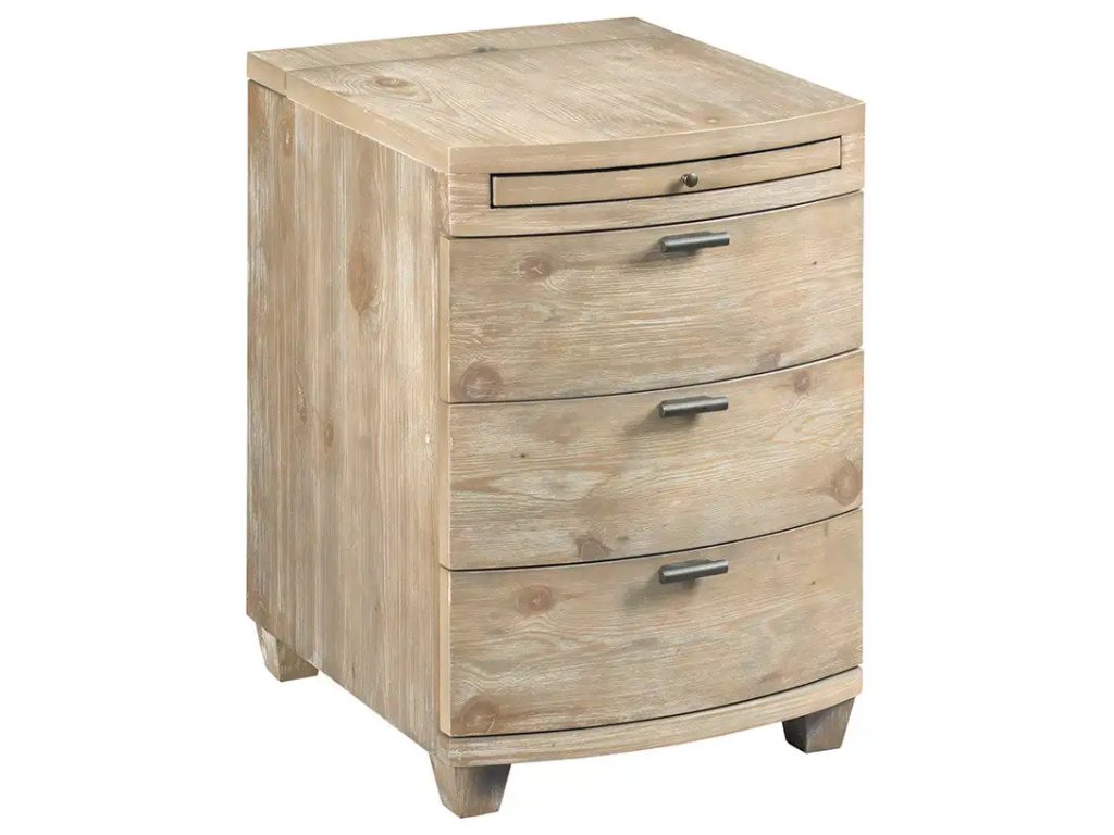 Chairsides Bowfront Chairside Table - Driftwood - main image