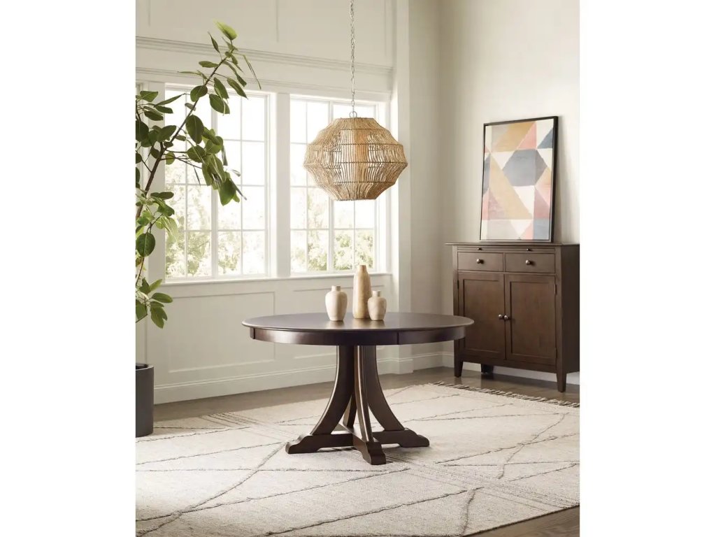 Kafe 54" Round Quad Table, Mocha - image 4