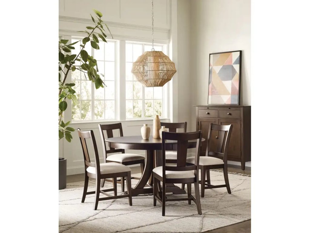 Kafe 54" Round Quad Table, Mocha - image 8