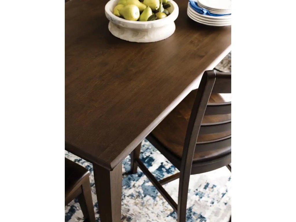 Kafe 60" Rectangular Leg Table, Mocha - image 4