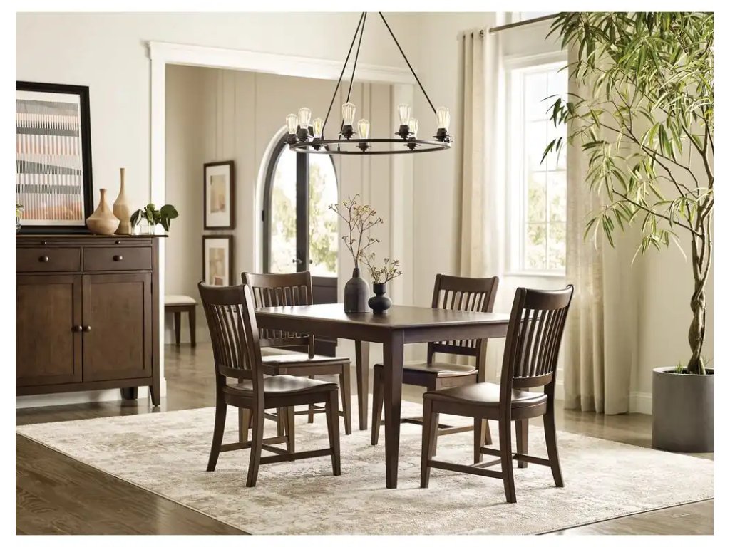 Kafe 60" Rectangular Leg Table, Mocha - image 5