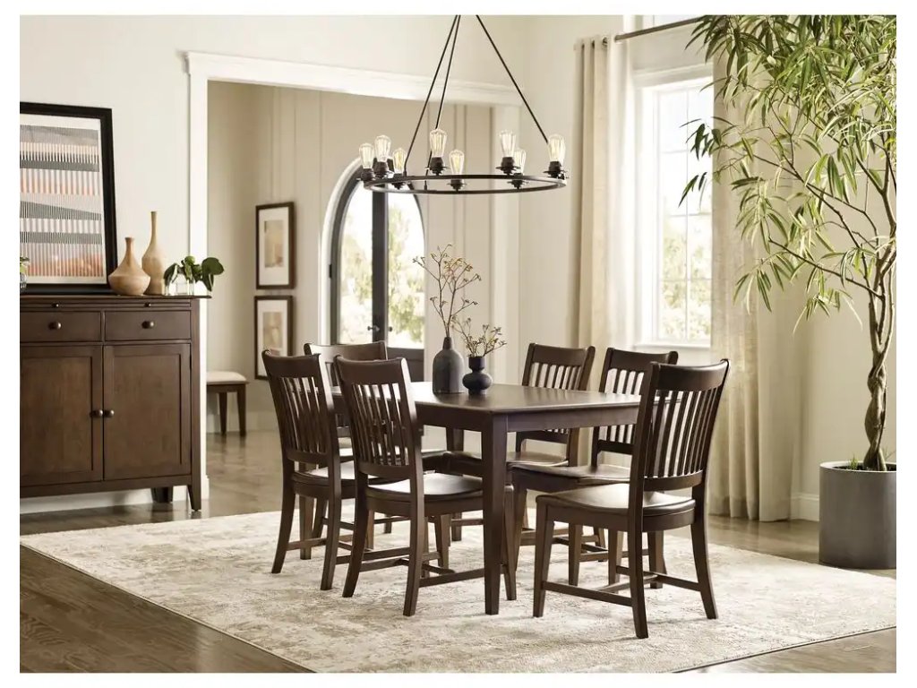 Kafe 60" Rectangular Leg Table, Mocha - image 6