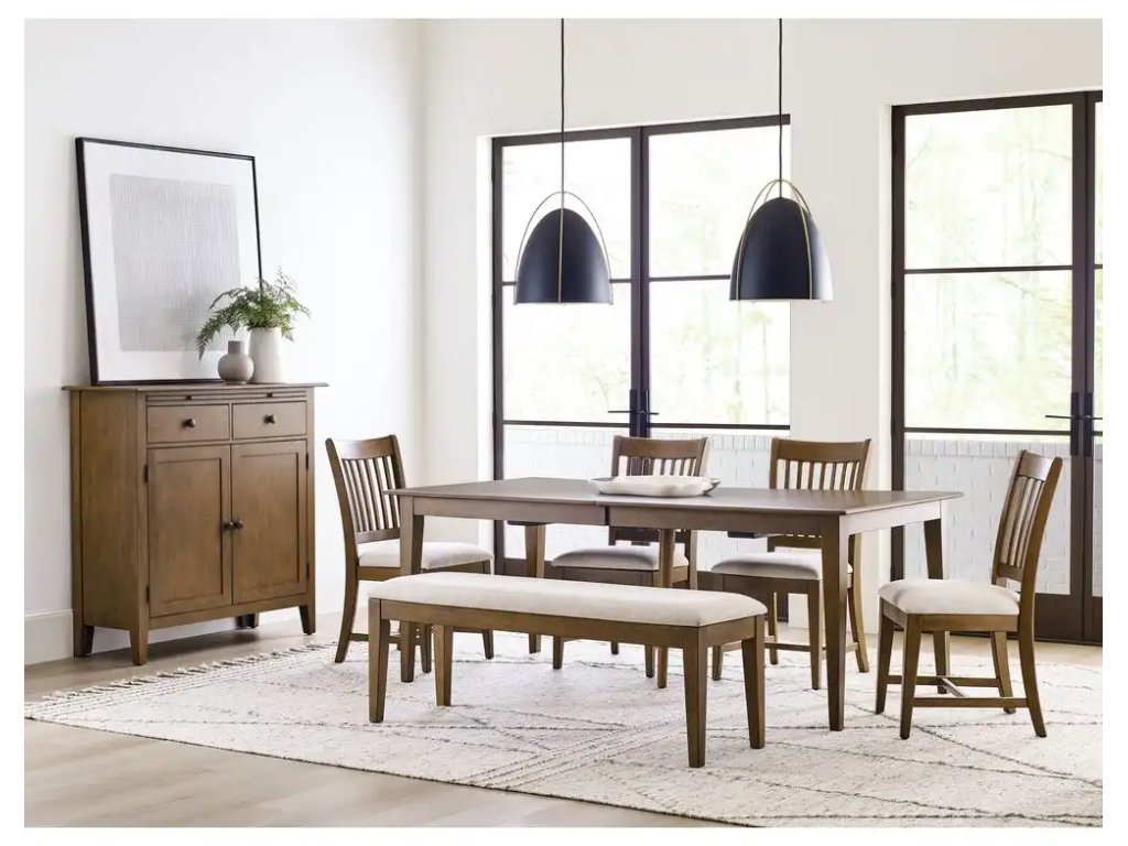 Kafe 80" Rectangular Leg Table, Latte - image 4