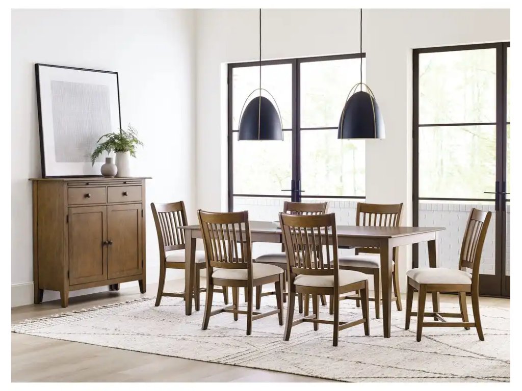 Kafe 80" Rectangular Leg Table, Latte - image 5