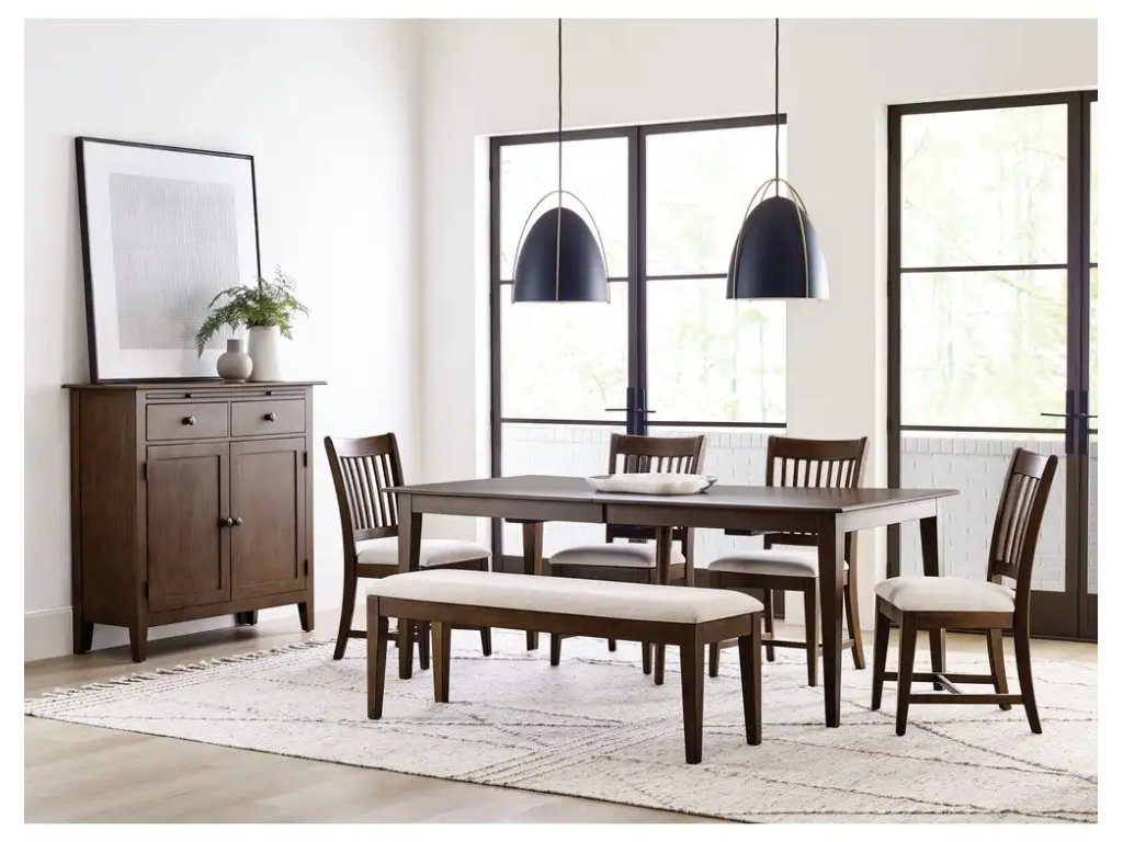 Kafe 80" Rectangular Leg Table, Mocha - image 4