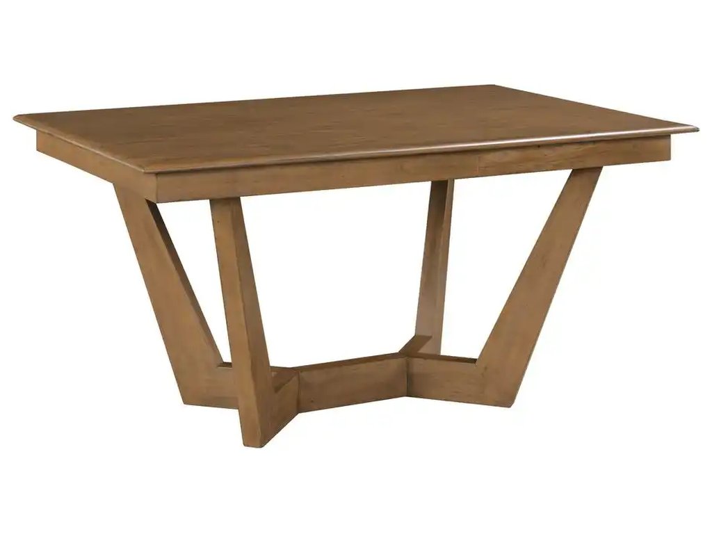 Kafe 60" Rectangular Trestle Table Pkg, Latte - image 1