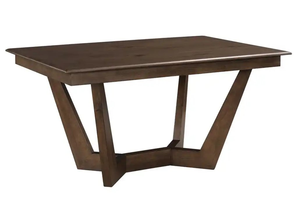Kafe 60" Rectangular Trestle Table Pkg, Mocha - main image