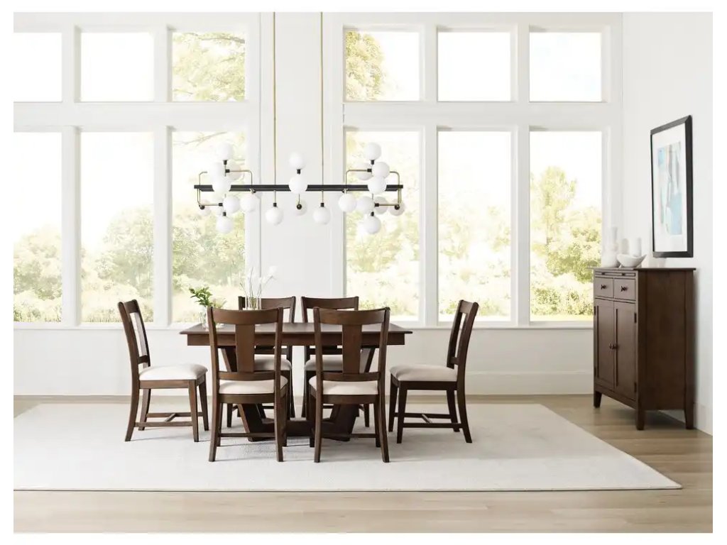 Kafe 60" Rectangular Trestle Table Pkg, Mocha - image 3
