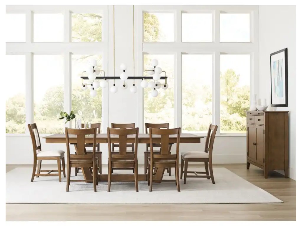 Kafe 80" Rectangular Trestle Table Pkg, Latte - image 10
