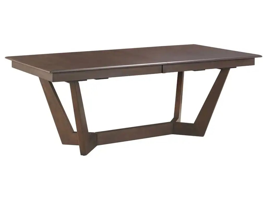 Kafe 80" Rectangular Trestle Table Pkg, Mocha - image 1