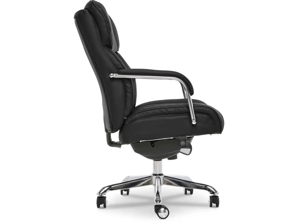 Sutherland Quilted Leather Office Chair, Jet Black - image 4