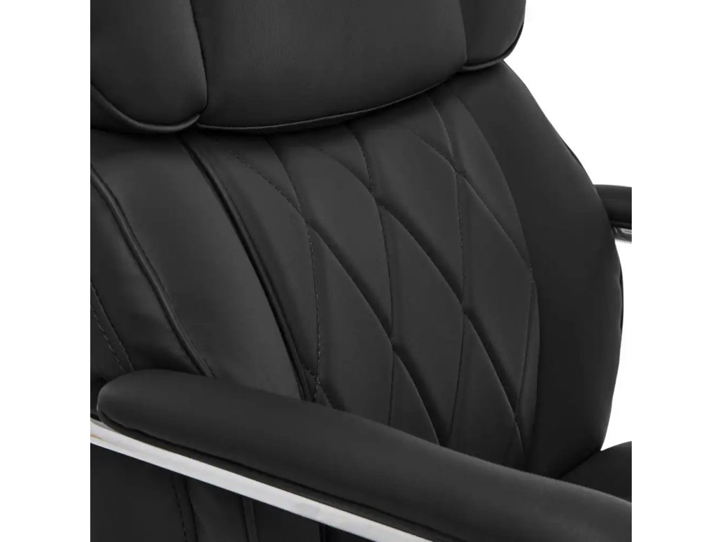 Sutherland Quilted Leather Office Chair, Jet Black - image 7