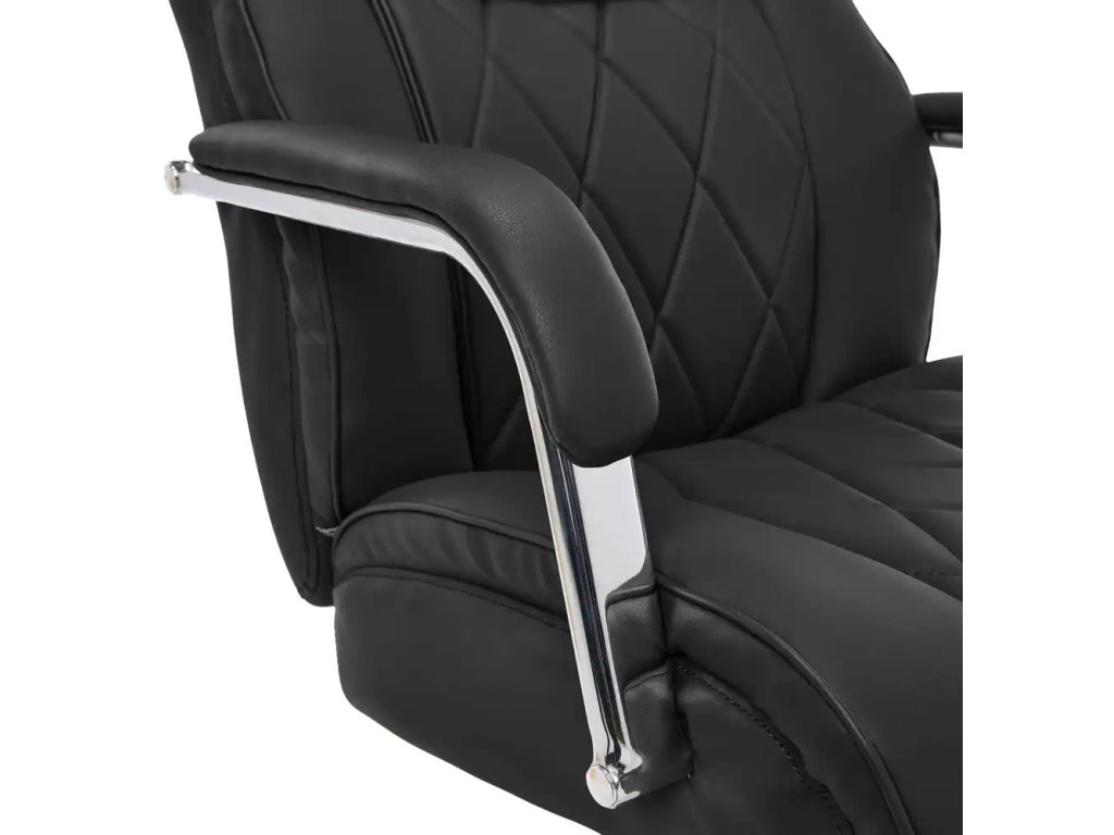 Sutherland Quilted Leather Office Chair, Jet Black - image 8