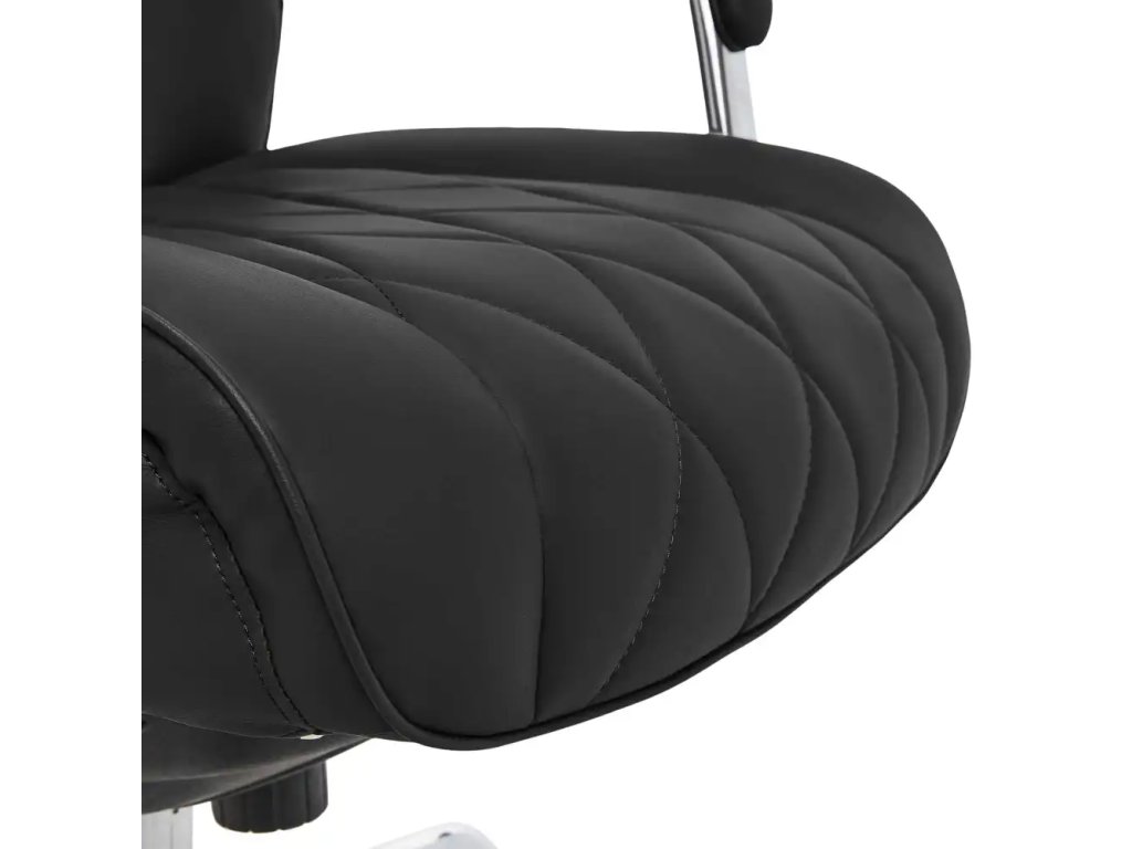 Sutherland Quilted Leather Office Chair, Jet Black - image 9