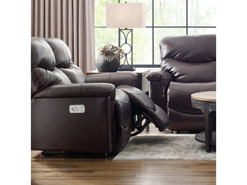 James Power Reclining Loveseat w/ Headrest - image 2