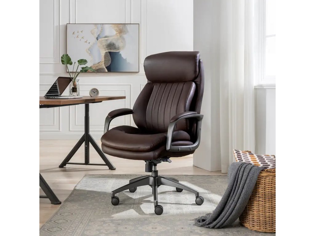 Nova Executive Leather Office Chair, Brown - image 1