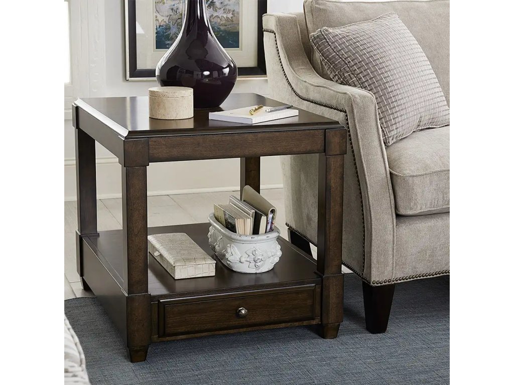 Halsey Rectangular Drawer End Table - image 1