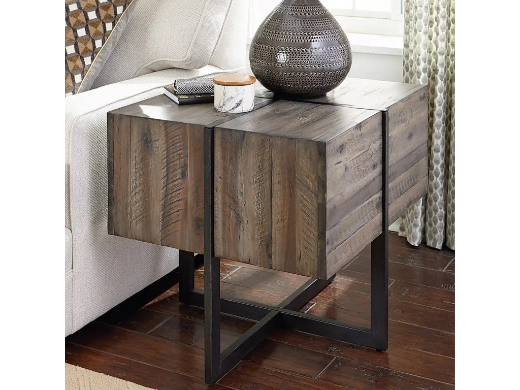 Modern Timber Accent End Table - image 1