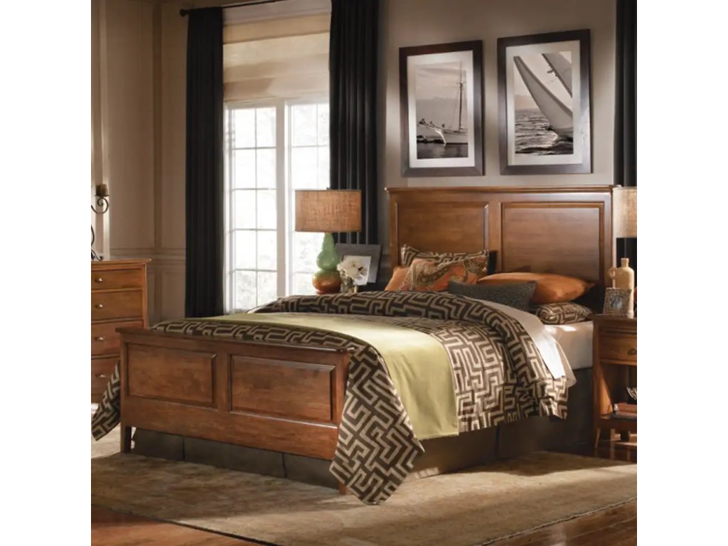 Cherry Park Queen Panel Bed - image 1