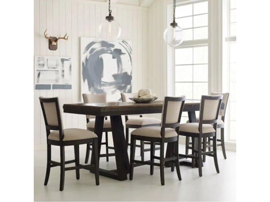 Plank Road Kimler Counter Height Table Stone and Charcoal Finish - image 1