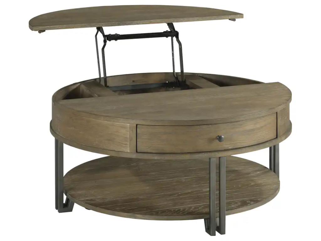 Saddletree Round Lift-Top Coffee Table - image 2