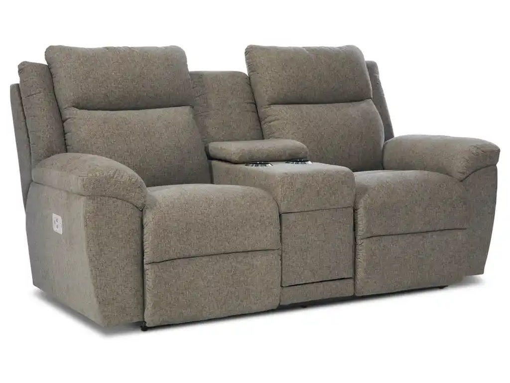 Joel Power Reclining Loveseat w/ Headrest & Console - image 3