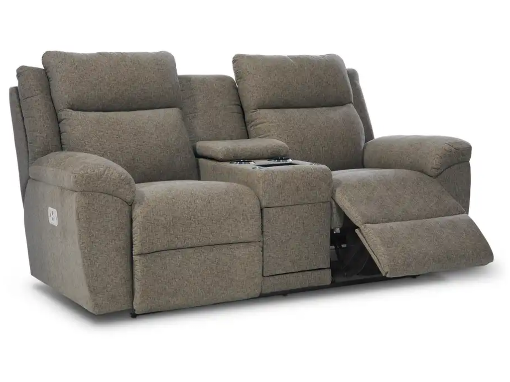 Joel Power Reclining Loveseat w/ Headrest & Console - image 4