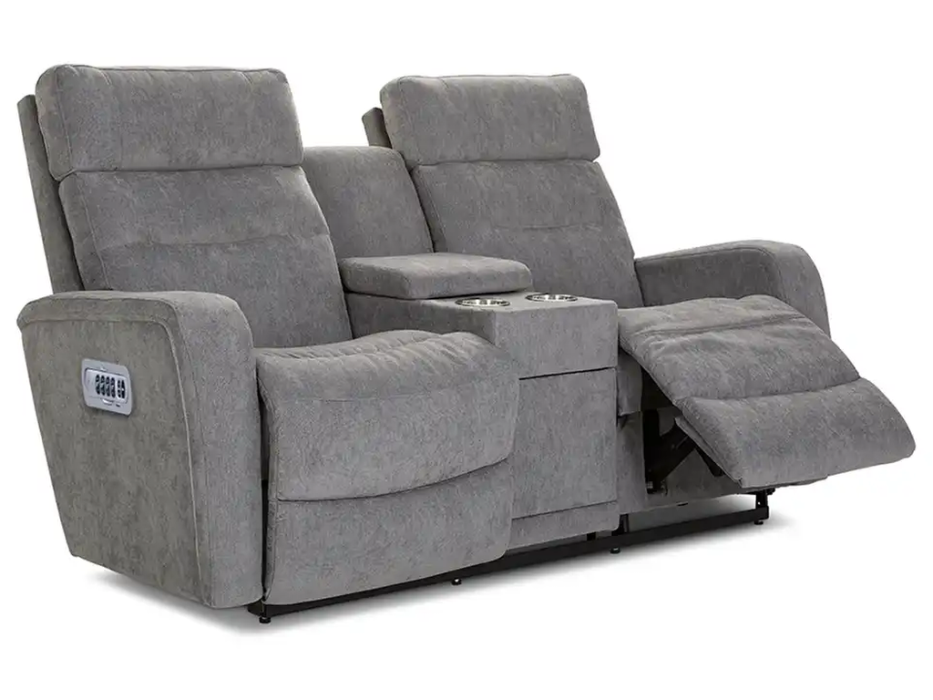 Baron Power Wall Reclining Loveseat w/ Console, Headrest & Lumbar - image 4