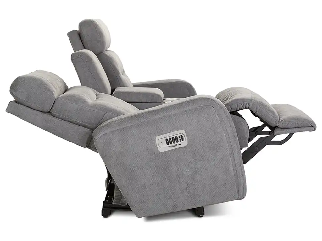 Baron Power Wall Reclining Loveseat w/ Console, Headrest & Lumbar - image 6