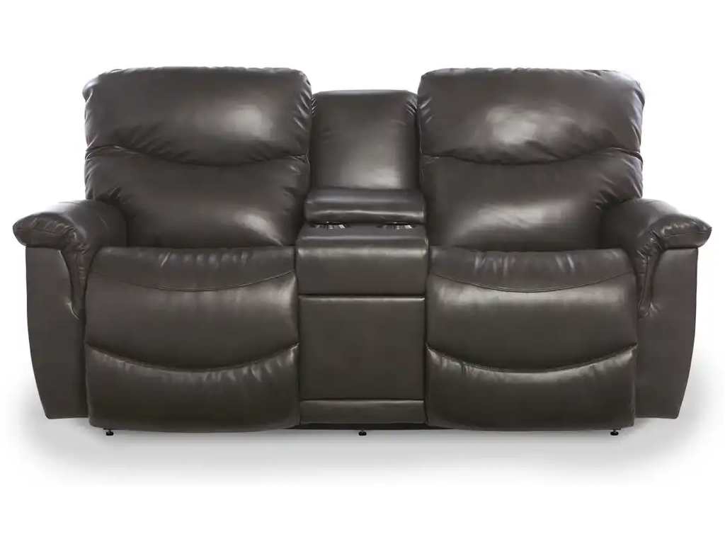 James Power Reclining Loveseat w/ Headrest, Lumbar & Console - image 2