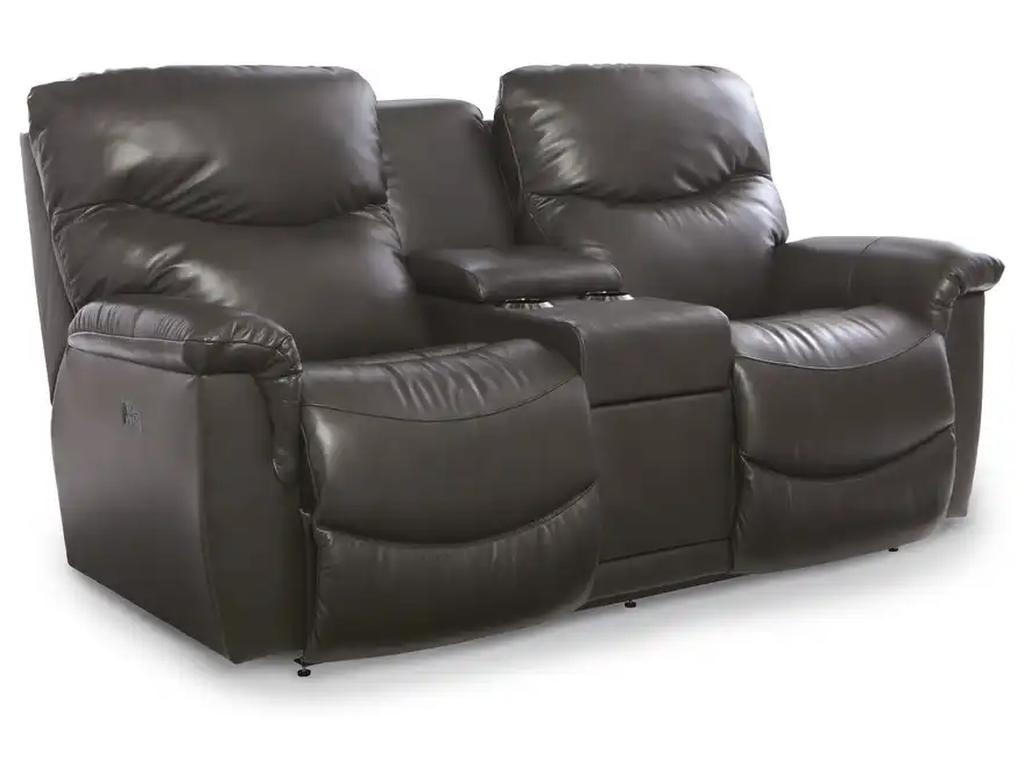 James Power Reclining Loveseat w/ Headrest, Lumbar & Console - image 4