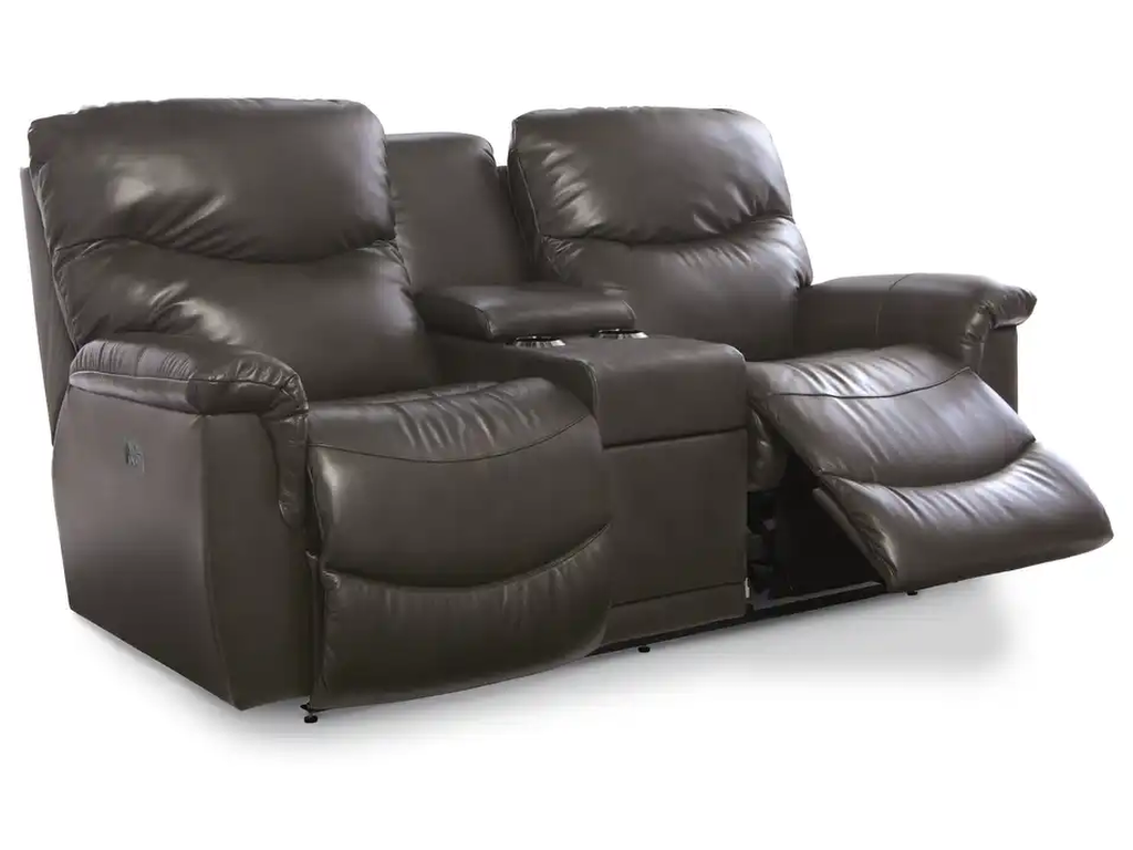 James Power Reclining Loveseat w/ Headrest, Lumbar & Console - image 5