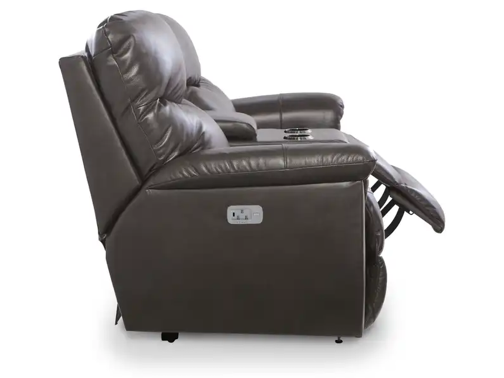James Power Reclining Loveseat w/ Headrest, Lumbar & Console - image 6