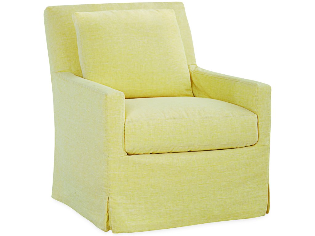 Slipcovered Swivel Glider Chair - image 1