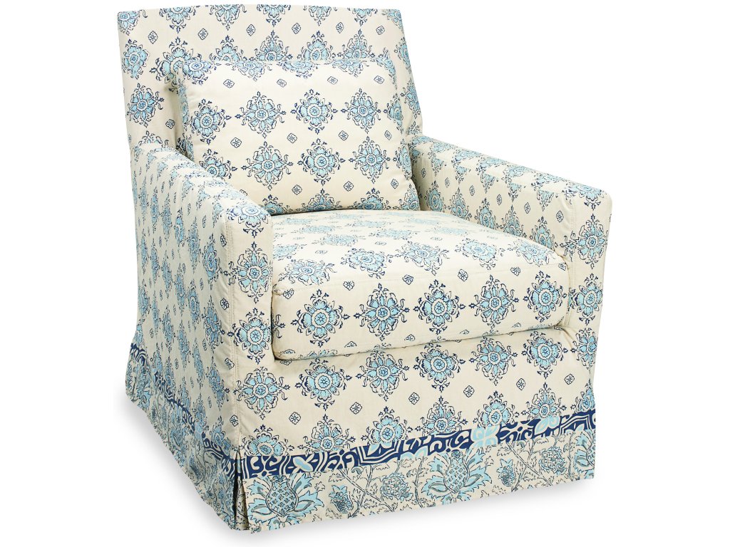 Slipcovered Swivel Glider Chair - image 3