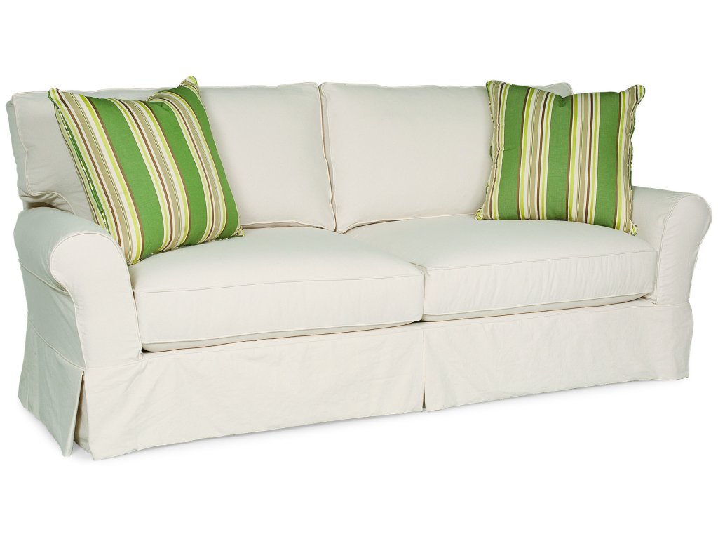 Slipcovered Queen Sleeper Sofa - image 1