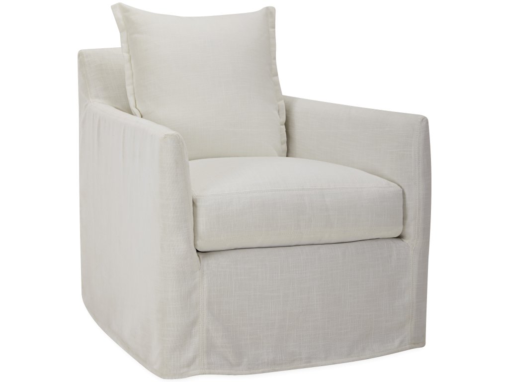 Cypress Outdoor Slipcovered Swivel Chair - main image