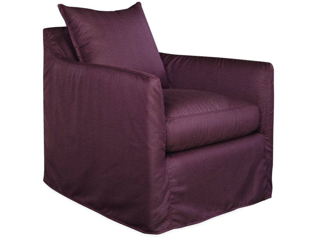 Cypress Outdoor Slipcovered Swivel Chair - image 3