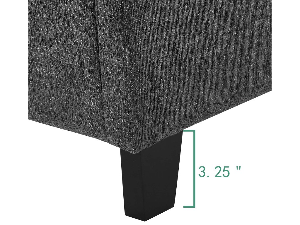 Bridger Upholstered Squares Panel Bed Graphite - image 5