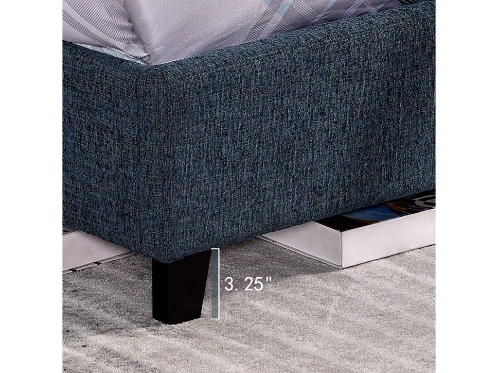 Bridger Upholstered Squares Panel Bed Navy - image 4