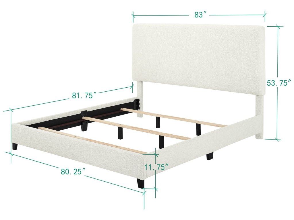 Bridger Upholstered Panel Bed White - image 4