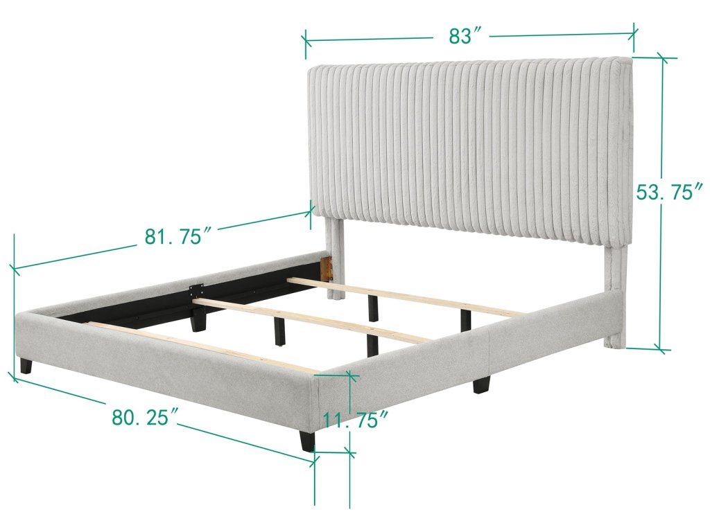 Bridger Upholstered Panel Bed Stone - image 6