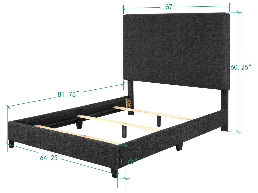 Bridger Upholstered Panel Bed Graphite - image 6