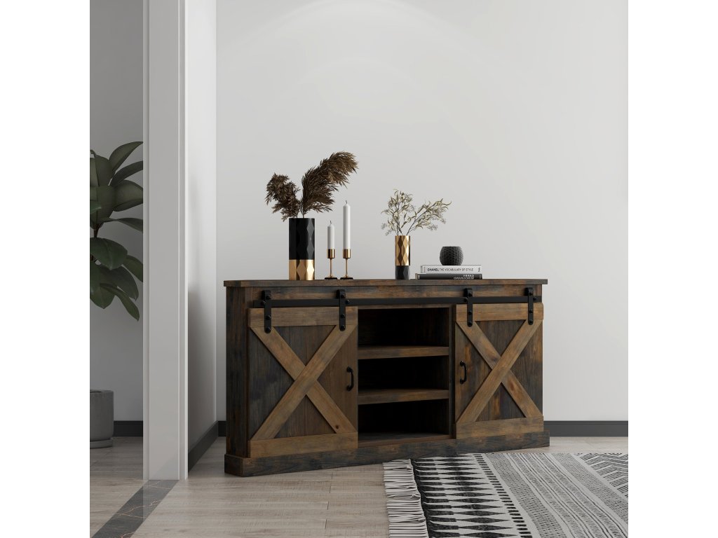 Farmhouse 66" Corner TV Stand - image 2