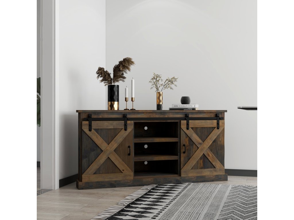 Farmhouse 66" Corner TV Stand - image 1