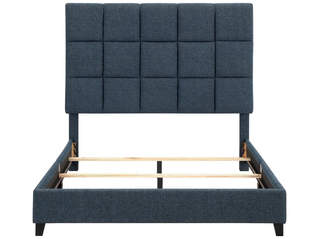 Bridger Upholstered Squares Panel Bed Navy - image 5