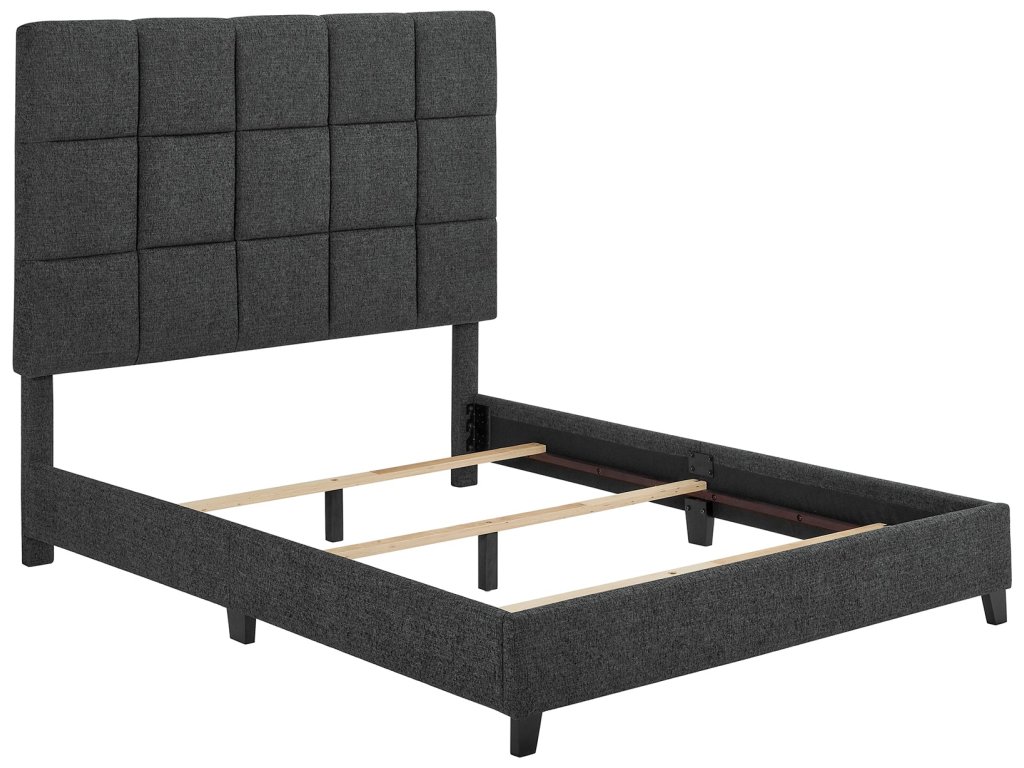 Bridger Upholstered Squares Panel Bed Graphite - image 3