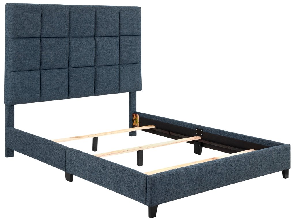 Bridger Upholstered Squares Panel Bed Navy - image 7