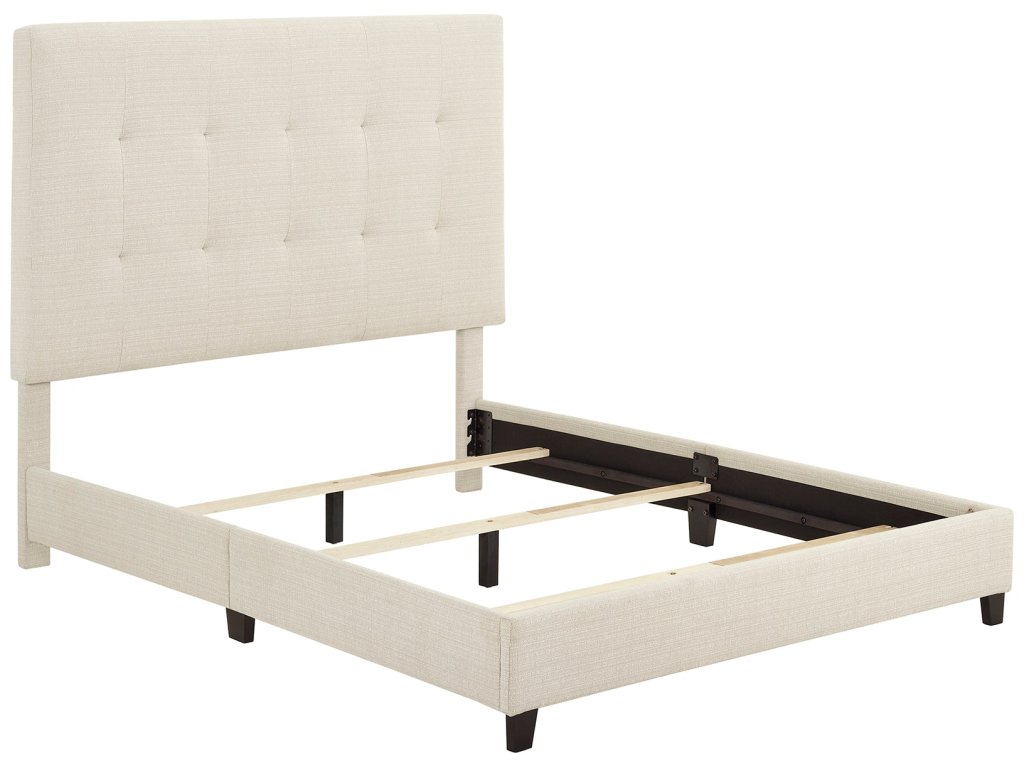 Bridger Upholstered Tufted Panel Bed Beige - image 3