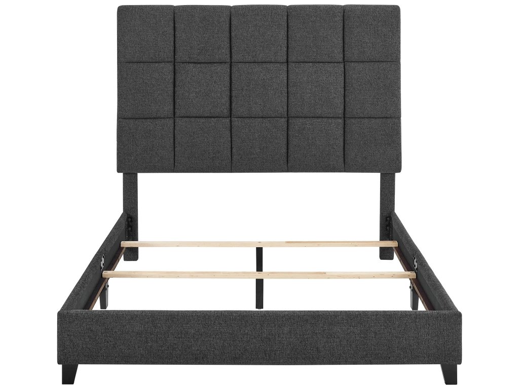 Bridger Upholstered Squares Panel Bed Graphite - image 2